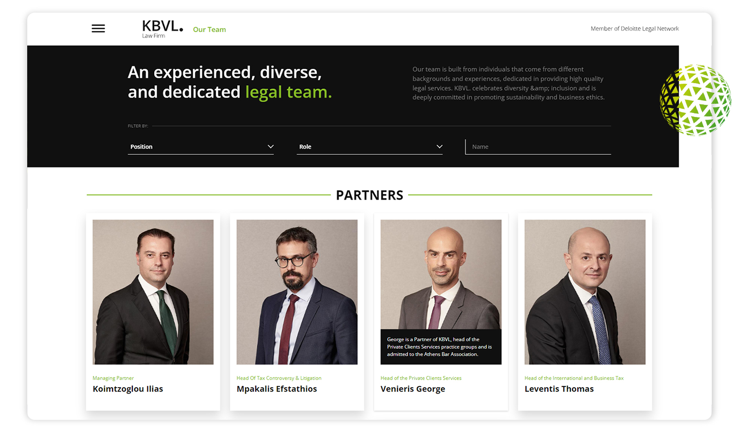 The partners page WEB DESIGN